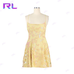 कस्टम ड्रेस पूरी तरह से पंक्तिबद्ध निकी अनुक्रम-लाइन ड्रेस में महिलाओं के लिए मिनी ड्रेस - Product Image 3