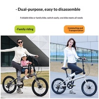 Vélo pliant Phoenix Edamame pour enfants et adultes, avec vitesses Shimano, cadre en métal, portable, pour les trajets quotidiens
