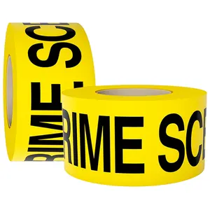 カスタム印刷されたテキスト犯罪現場の危険テープ危険な危険領域のための黄色の警告テープ