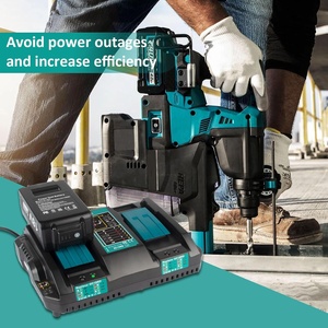 Cargador de Batería de Repuesto DC18RD de 2 Puertos y <span class=keywords><strong>6A</strong></span> para <span class=keywords><strong>Makita</strong></span> de 14.4v y <span class=keywords><strong>18v</strong></span> para Taladro Inalámbrico y Herramienta Eléctrica Bl1830 Bl1430 - Product Image 6