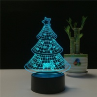 Décoration de la maison 16 couleurs RGB LED lumière créative bricolage acrylique 3D Illusion vacances cadeau lampe de table veilleuse