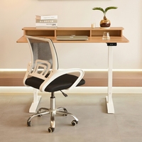 Bureau électrique réglable en hauteur, bureau multifonctionnel assis-debout avec trou de charge pour poste de travail informatique dans la chambre