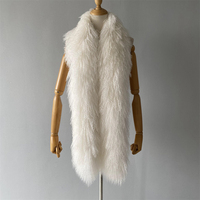 2024 nouvelle conception personnalisée naturel tibétain mouton fourrure col long chaud hiver réel mongol fourrure écharpes pour les femmes
