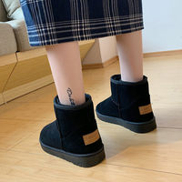 2025 dames hiver neige bottes épais chaud plat bottines pour femmes mode surdimensionné court femme bottes
