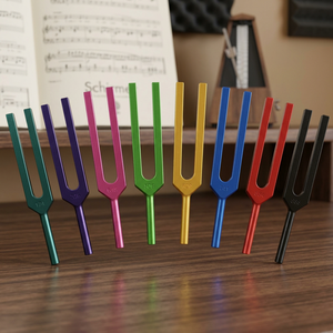 Diapasons Solfège longs et non lestés – Ensemble de 9 diapasons colorés de qualité supérieure pour la thérapie sonore et l'harmonisation musicale. - Product Image 2