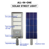 Lampe solaire LED tout-en-un pour extérieur, haute luminosité, économie d'énergie, 1800W, 2400W, 3600W, étanche