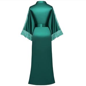 Sexy Lingerie Trasparente Sexy di Estate delle Donne Delle Signore Sposa Abiti Kimono Robe di Raso di Seta Del Merletto di Usura di Notte Abito - Product Image 2
