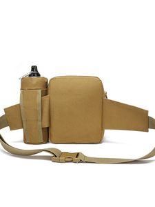 Sac banane tactique multifonctionnel en tissu Oxford avec fermeture éclair, porte-bouteille d'eau, pour activités de plein air, cyclisme, randonnée, sac de poitrine, vente en gros - Product Image 3