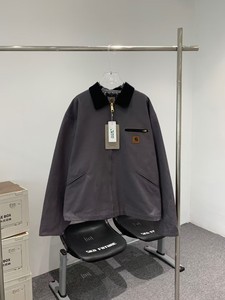Premium Heavy Duty Canvas Detroit Work <strong>Jacket</strong> - Vintage Contrast <strong>Collar</strong> Coat, Durable &amp; Versatile, Shop Bestseller - Product Image 1