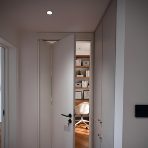 Puerta <span class=keywords><strong>Interior</strong></span> <span class=keywords><strong>de</strong></span> Melamina <span class=keywords><strong>de</strong></span> Cristal <span class=keywords><strong>de</strong></span> Carbono Plegable <span class=keywords><strong>de</strong></span> Tres a Siete Paneles, Duradera, para Sala <span class=keywords><strong>de</strong></span> Estar, Comedor, Apartamento, Dormitorio, Baja en Formaldehído - Product Image 5