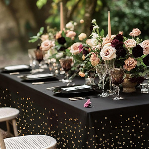 Wholesale Gold Dot Tablecloth <strong>Birthday</strong> Graduation Holiday Kitchen Disposable <strong>Table</strong> Cover Decorative - Product Image 1