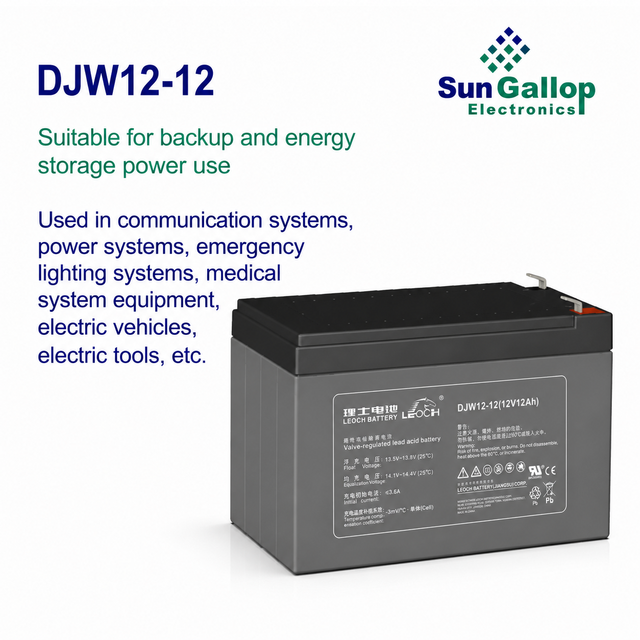 LEOCH DJW12-12 12V 12Ah Maintenance Free Lead Acid Battery lp12-12