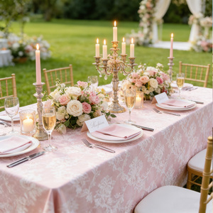 <span class=keywords><strong>Mantel</strong></span> de Satén Elegante Personalizado - Cubierta Rectangular de Lujo para Bodas, Fiestas y Banquetes - Product Image 3