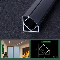 Profilé de bande LED diffuseur de lumière canal d'angle LED profilé en aluminium pour bande LED