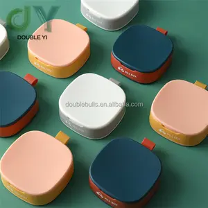 Custom Logo Mini Silicone Pill Box with Lanyard 4 Compartment Daily Travel Organizer for Promotional Purpose
