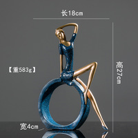 Pabrik langsung Amerika kreatif ruang keluarga kamar tidur teras kerajinan resin rumah membaca dekorasi gadis