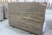 2024 carreaux de dalle de marbre de luxe argent travertin veine coupe poli hôtel salle de bain comptoirs Villa décor à la maison fait