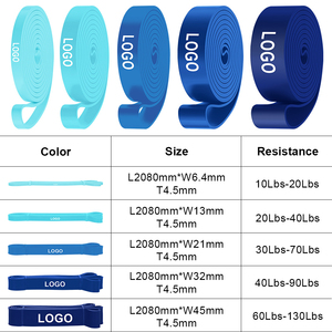 Exercise Resistance <b>Bands</b> Set Custom Colors Latex Fitness <b>Workout</b> Equipment for Fitness Portable with Carry Bag - Product Image 2
