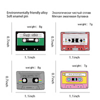 Creative Music Symbol Instrument Enamel Pins Piano CD Graphophone Rock Guitar Headset Alloy Brooch Badge Sweet Jewelry Gift