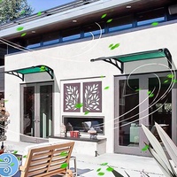 Auvent de porte et fenêtre en polycarbonate avec couleurs au choix, auvent de maison en alliage d'aluminium pour bricolage