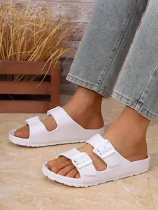 <span class=keywords><strong>Mules</strong></span> pour hommes et adolescents, nouvelle collection été, style rétro urbain, décontractées, à enfiler, en EVA moulé monobloc, à double bride, plates - Product Image 4