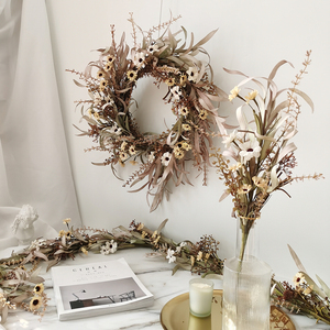 Bouquet de fleurs artificielles de marguerites blanches pour l'automne, buissons de fleurs sauvages en plastique, décoration d'automne pour la fête des Mères et Noël - Product Image 5