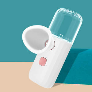 Pulvérisateur portable pour les yeux avec fonction de compresse chaude hydratante, pour le bureau, la maison et les voyages, couleur blanc et rose - Product Image 4