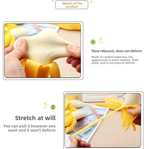 Juguete Sensorial Antiestrés de Plátano Simulado al por Mayor, Bola de Compresión de Rebote Lento para Aliviar la Ansiedad, Juguetes Fidget - Product Image 2