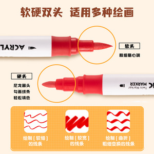 Deli Acrylic Marker Set HM924 36 Colors Dual Tip Art Markers For Drawing Painting - Product Image 3