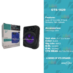 Los más vendidos 2023 KTS 3 pulgadas altavoz portátil inalámbrico con energía solar al aire libre USB TWS altavoz amplificado <span class=keywords><strong>reproductor</strong></span> <span class=keywords><strong>de</strong></span> música MP3 - Product Image 2