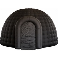 Dôme gonflable en PVC pour événements, igloo noir avec souffleur d'air, usage commercial et scolaire