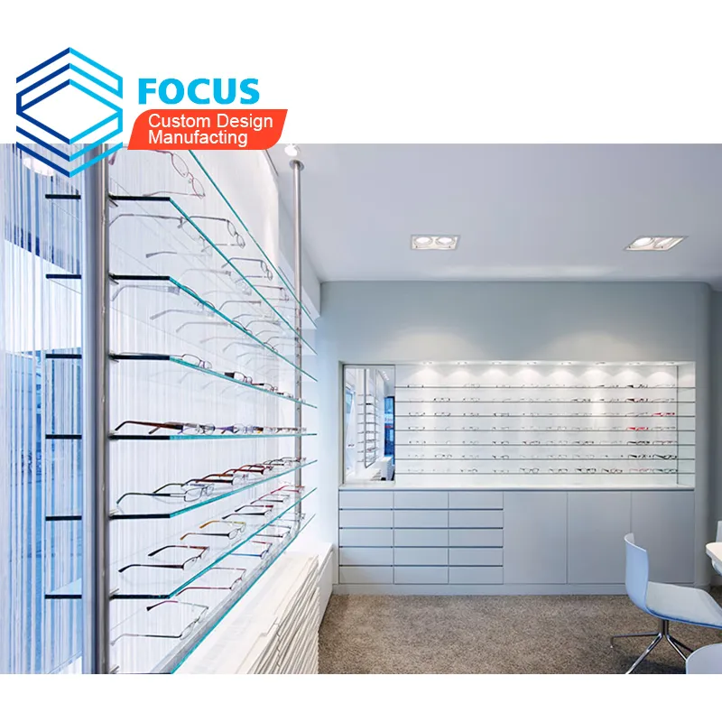 High Quality Optical Shop Glasses Display Showcase Wall Mounted Optical Frame Display