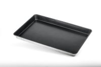 Gewerbliches 600x400x30mm Flachbrot-Backblech Perforiert Schwarz Antihaft-Aluminium für Baguette- und Brötchenbacken