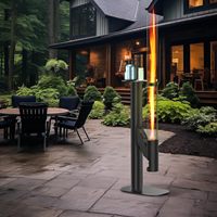 Chauffage au granulés de bois portable professionnel moderne en acier inoxydable - Chauffage rapide durable, caractéristiques de sécurité pour les jardins et le camping