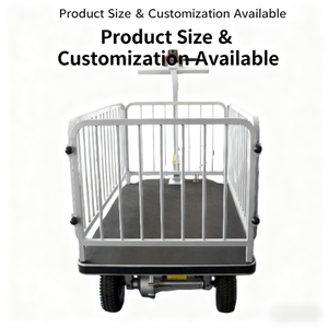 1600*790 मिमी बड़े प्लेटफॉर्म इलेक्ट्रिक ट्रॉली फोल्डेबल डिजाइन 1845x790x1360 मिमी समग्र आकार भारी शुल्क औद्योगिक रसद ओएम - Product Image 3