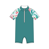 Maillot de bain une pièce décontracté de piscine d'été en usine OEM maillot de bain personnalisé solide motif adolescent enfant enfants maillots de bain en bambou