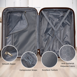 Eleganti set di valigie marrone moka: una collezione completa di valigie resistenti, borse da viaggio versatili e valigette compatte - Product Image 4