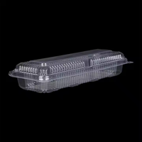 Boîte à clapet rectangulaire transparente en PET de qualité alimentaire pour micro-herbes, emballage inviolable pour herbes aromatiques, personnalisable et très demandée