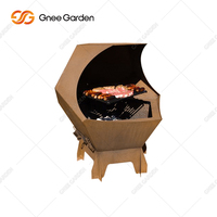 Table de barbecue coréen en métal Corten Gnee, portable, au charbon de bois, avec dispositifs de sécurité anti-flamme, taille personnalisée, pour usage en restaurant, fumoir