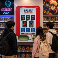 Mesin Vending Pintar Dinding Tipis Terlaris Zhongda dengan SDK untuk TCG Kapasitas 200 Kartu Sesuai ADA Warna Kustom