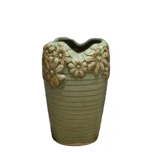 Креативный керамический цветочный горшок, большой горшок для подсолнухов, высокий керамический цветочный горшок С КАКТУСОМ