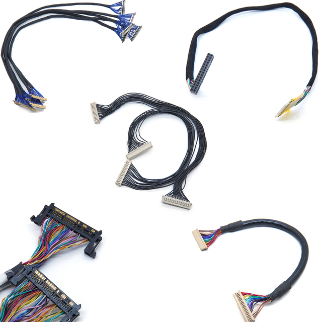 Electronic Laptop LCD Video Screen Display Flex 30pin 40pin LVDS Cable with PVC/PTFE Insulation for 17-W 2plus