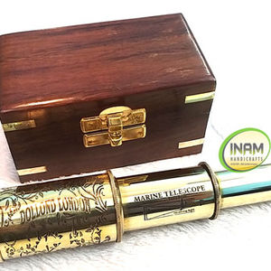 กล้องส่องทางไกลทองเหลืองโบราณงานประดิษฐ์ได้รับการรับรอง ISO 9001 - Product Image 1