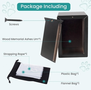 개, 고양이, 새의 재를 저장하는 독특한 나무 애완 동물 장례용품 - Product Image 6