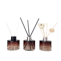 Bouteilles diffuseurs vides 120 ml, dégradé marron, bouchon à vis, pour marque privée, contenants d'aromathérapie pour marques domestiques