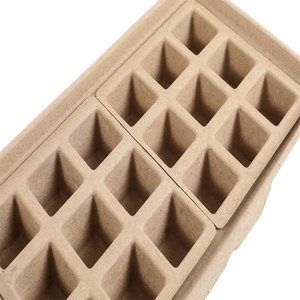 Pot <span class=keywords><strong>de</strong></span> fleur moulé en pulpe personnalisé en usine Dégradation complète Maternelle Boîte <span class=keywords><strong>de</strong></span> pépinière <span class=keywords><strong>de</strong></span> pulpe plantée à la main Boîte <span class=keywords><strong>de</strong></span> pulpe recyclée - Product Image 4
