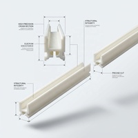 Profilé LED en plastique extrudé avec diffuseur PVC pour bande lumineuse linéaire, forme personnalisée pour éclairage encastré