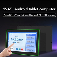 Tablette de réservation de salles de réunion 15,6 pouces FHD IPS Android 11 avec signalisation numérique RK3568 POE FHD IPS, NFC RFID 4G LTE en option
