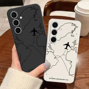 Cover Protettiva Creativa con Mappa del Mondo per Samsung Galaxy S25 Plus, Anti-Graffio e Sottile - Product Image 1