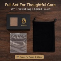 Urne funéraire de luxe en bois noir écologique pour animaux de compagnie, avec couvercle coulissant arrière, cadre photo et boîte commémorative pour cendres de chien ou de chat, personnalisable, vente en gros